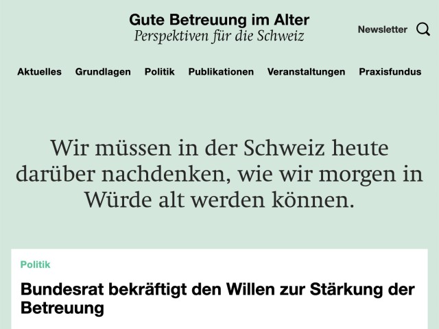 Gute Betreuung im Alter