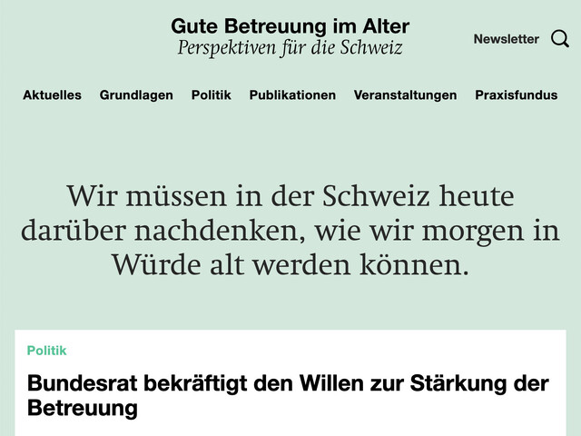 Gute Betreuung im Alter